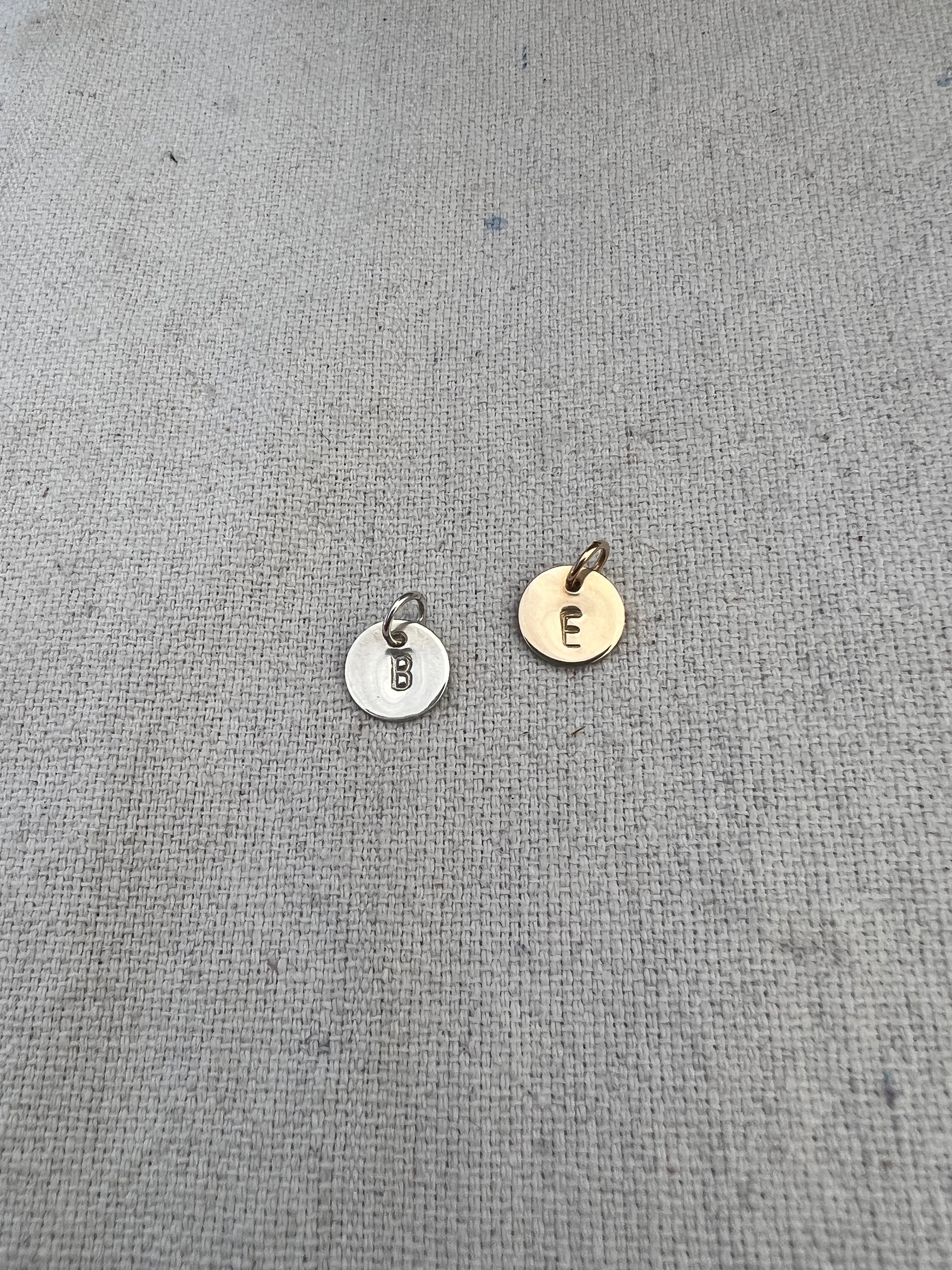 Initial Charms shown here in 9.5mm