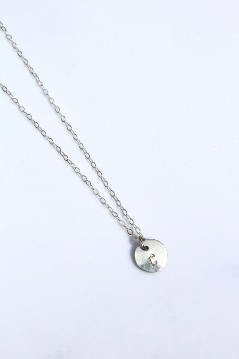 Capri Initial Disc Necklace