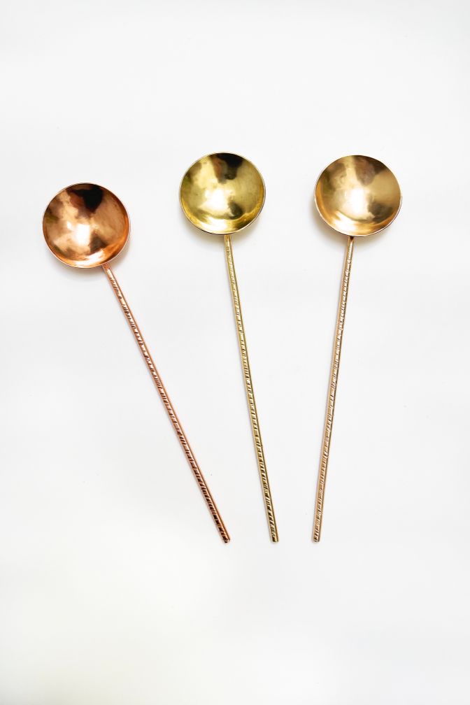 Brass-Bronze-Copper-Coffee-Spoons