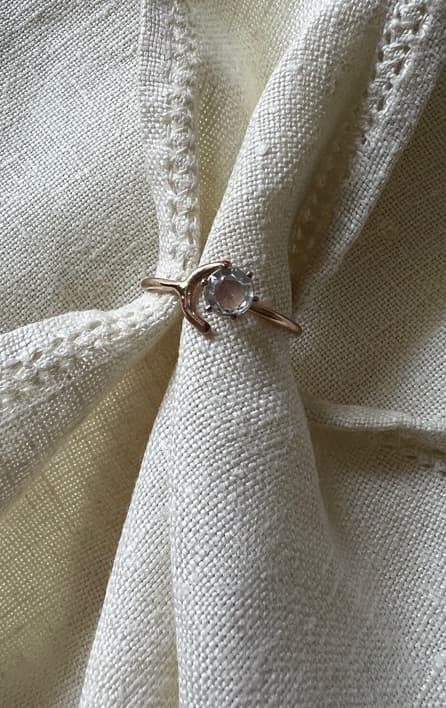 White Topaz Ring 5mm