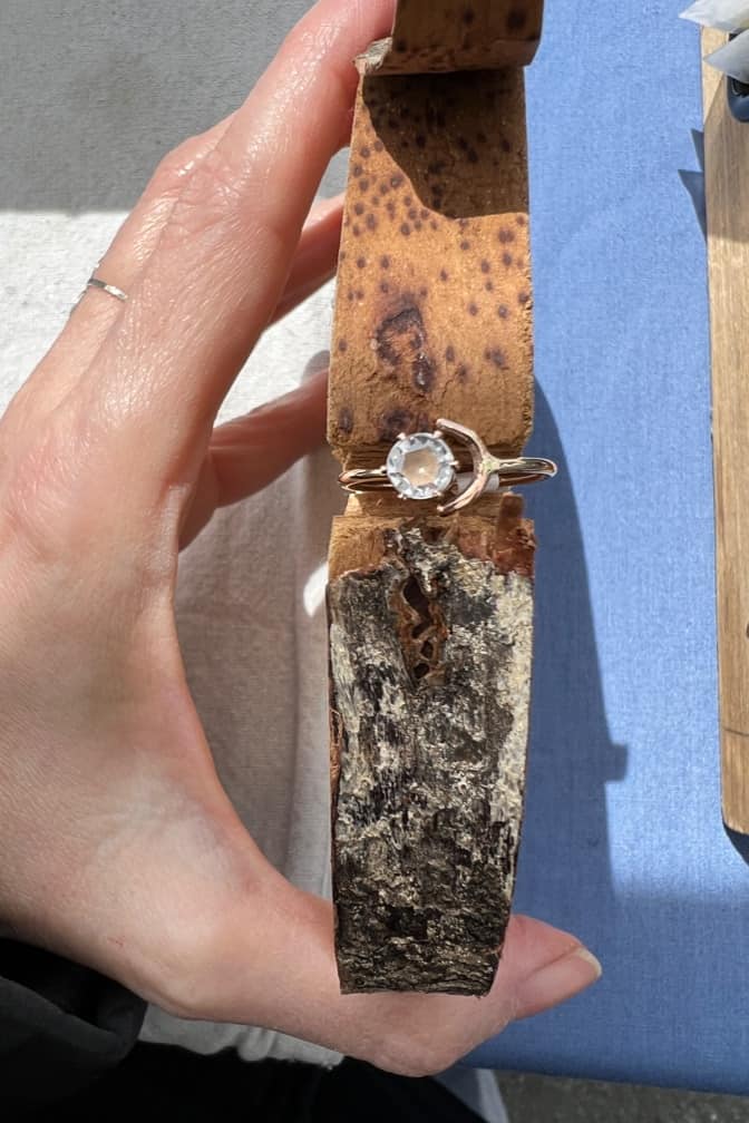 White Topaz Ring 5mm