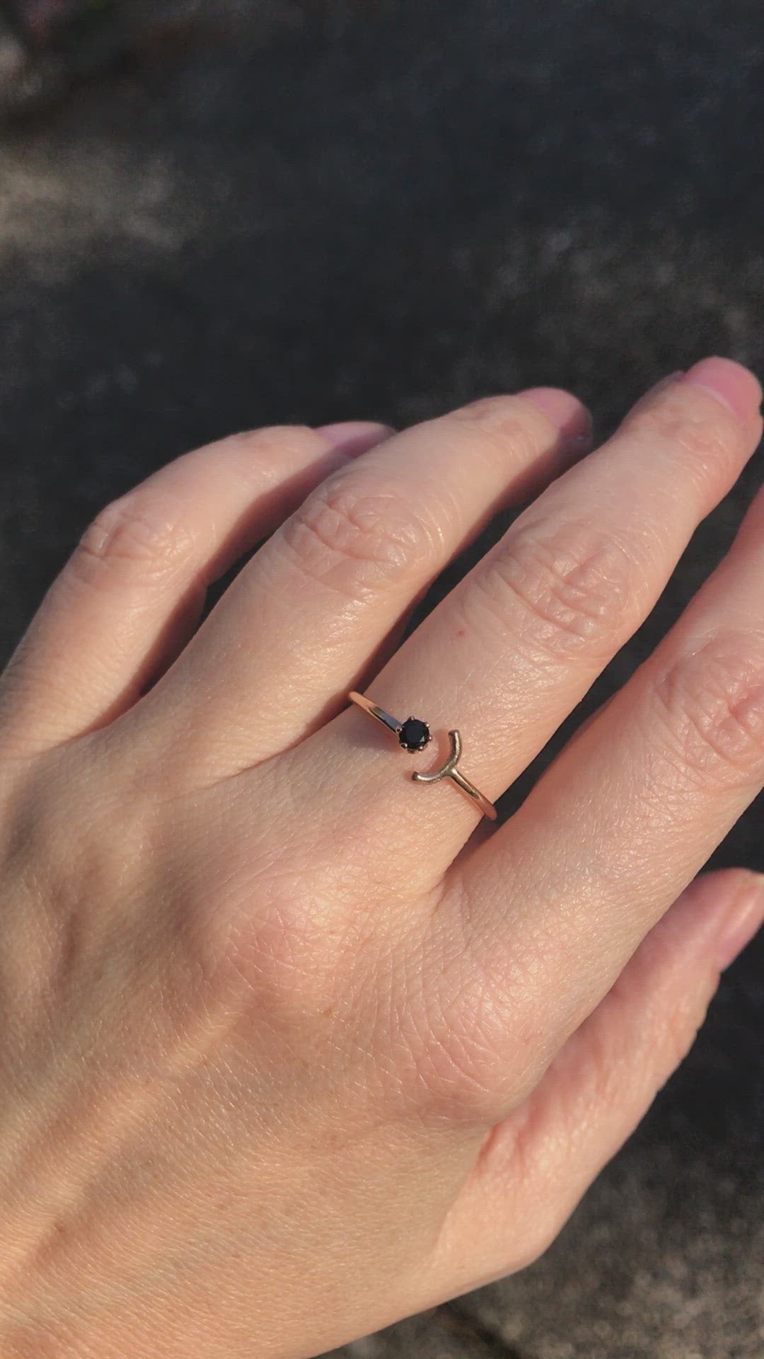 black black spinel ring jewellery Victoria BC Vancouver island Canada