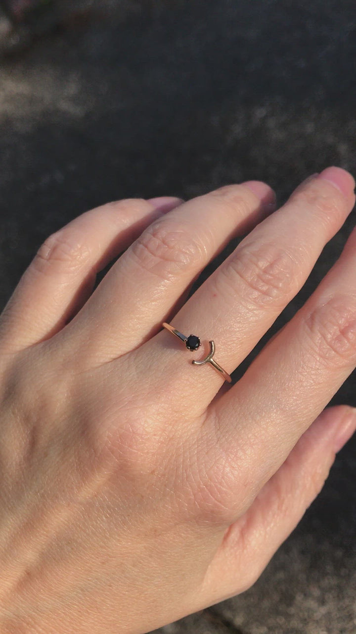 black black spinel ring jewellery Victoria BC Vancouver island Canada