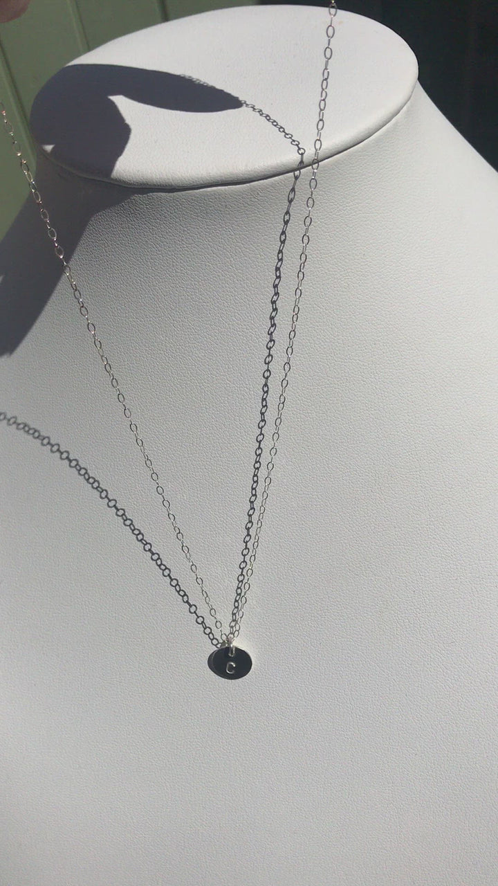 Capri Initial Disc Necklace