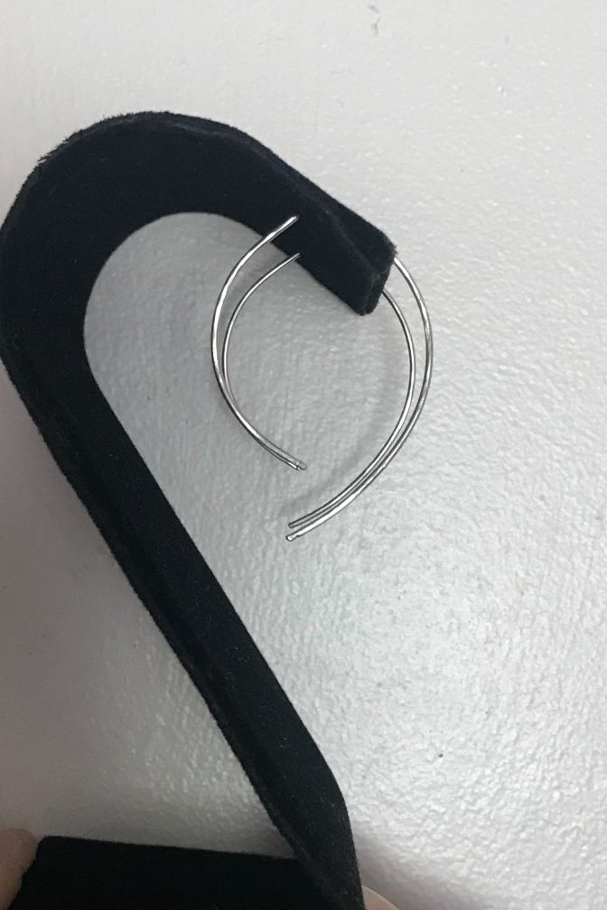 Ear Threader Earrings sterling silver Amelia