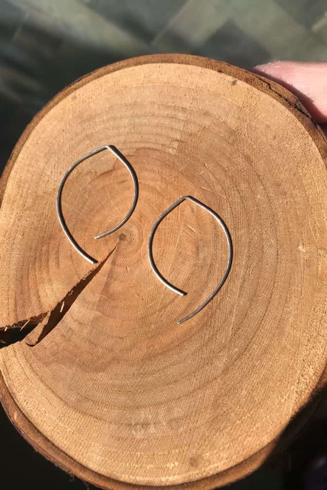 Ear Threader Earrings sterling silver Amelia