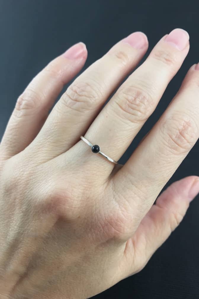 Platinum on sale onyx ring