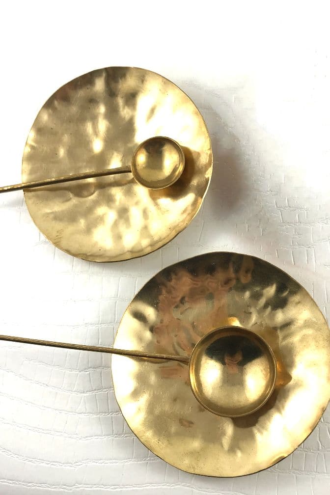 Brass Copper Bowl & Spoon Set