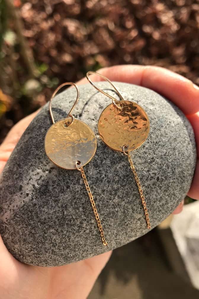 Stargazer chain disc earrings freeshipping - Two Blooms & Co