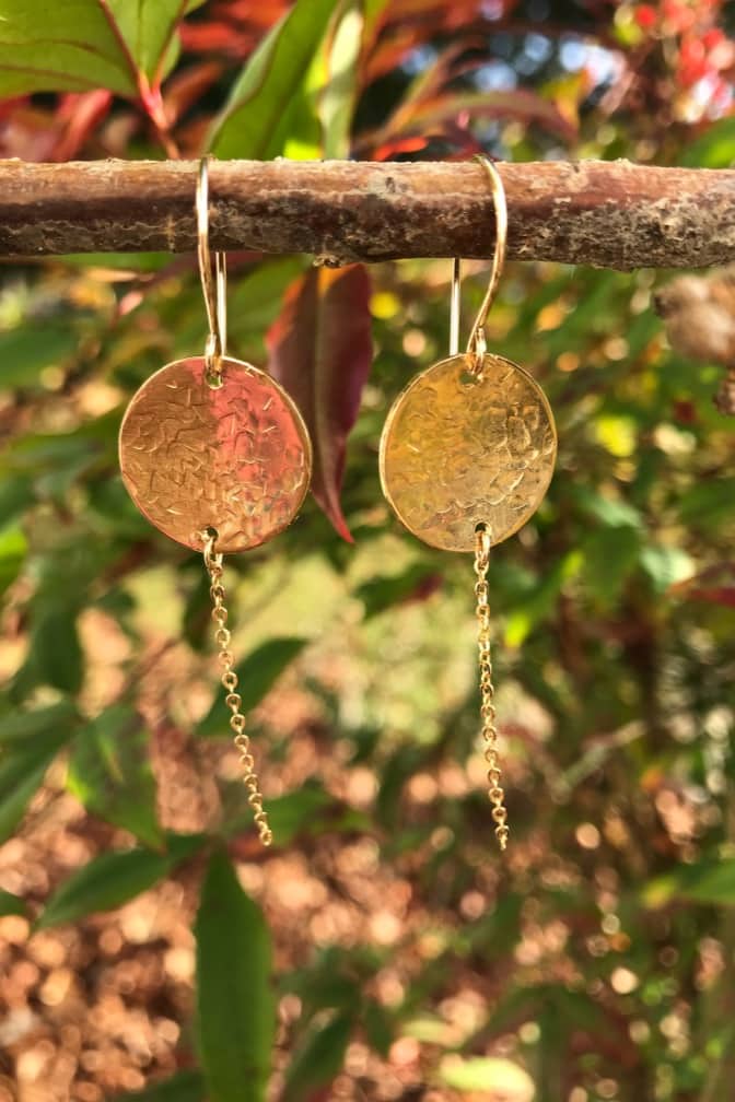 Stargazer chain disc earrings freeshipping - Two Blooms & Co