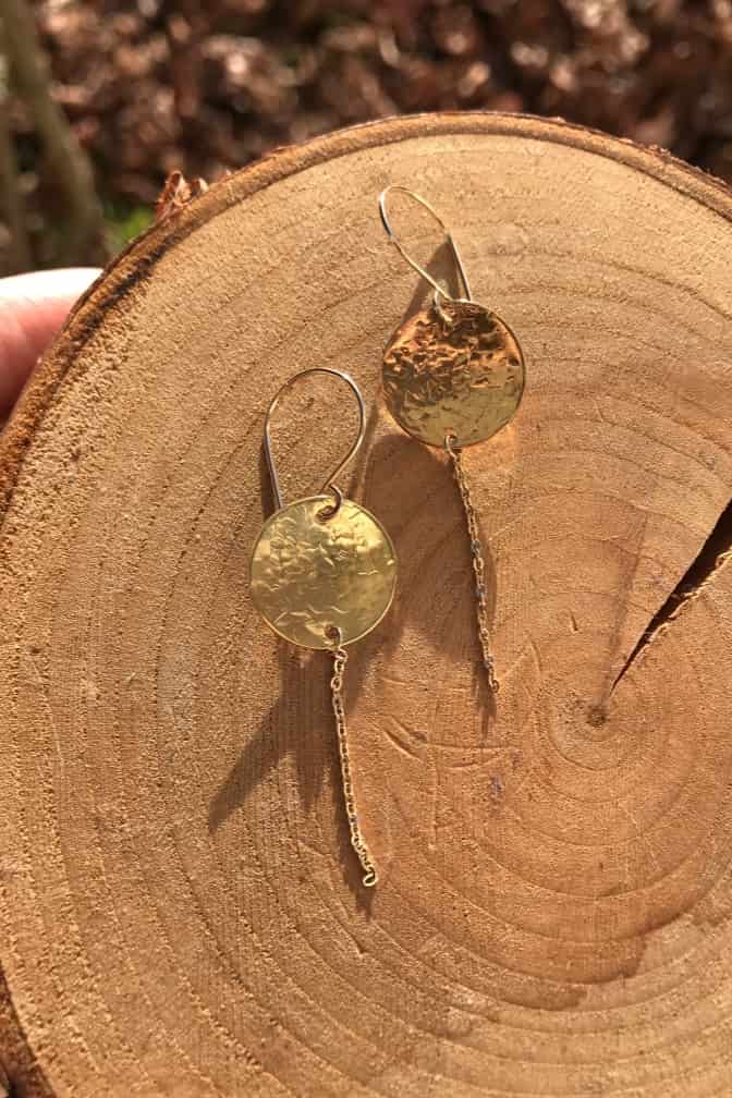 Stargazer chain disc earrings freeshipping - Two Blooms & Co