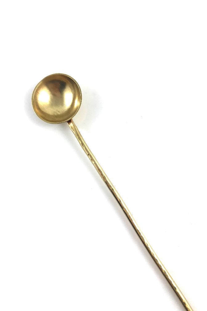 Metalwork Salt Spoon - Brass