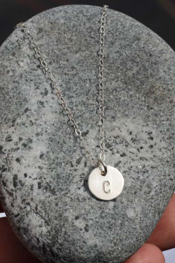 Capri Initial Disc Necklace freeshipping - Two Blooms & Co