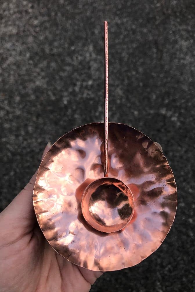 Brass Copper Bowl & Spoon Set