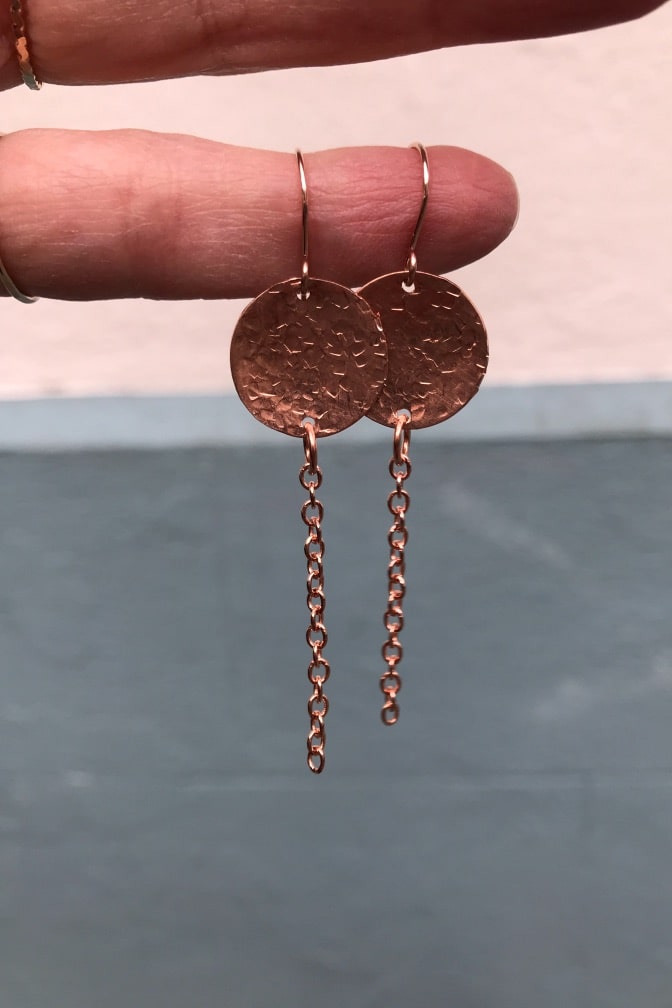 Stargazer chain disc earrings freeshipping - Two Blooms & Co