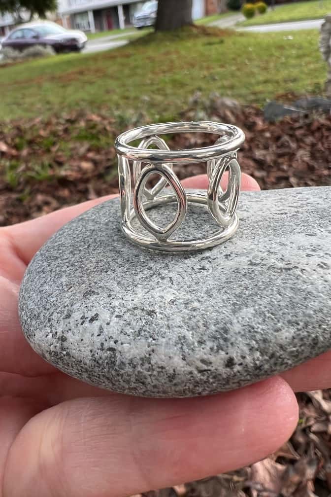 Custom wedding  ring sterling silver Victoria BC Canada