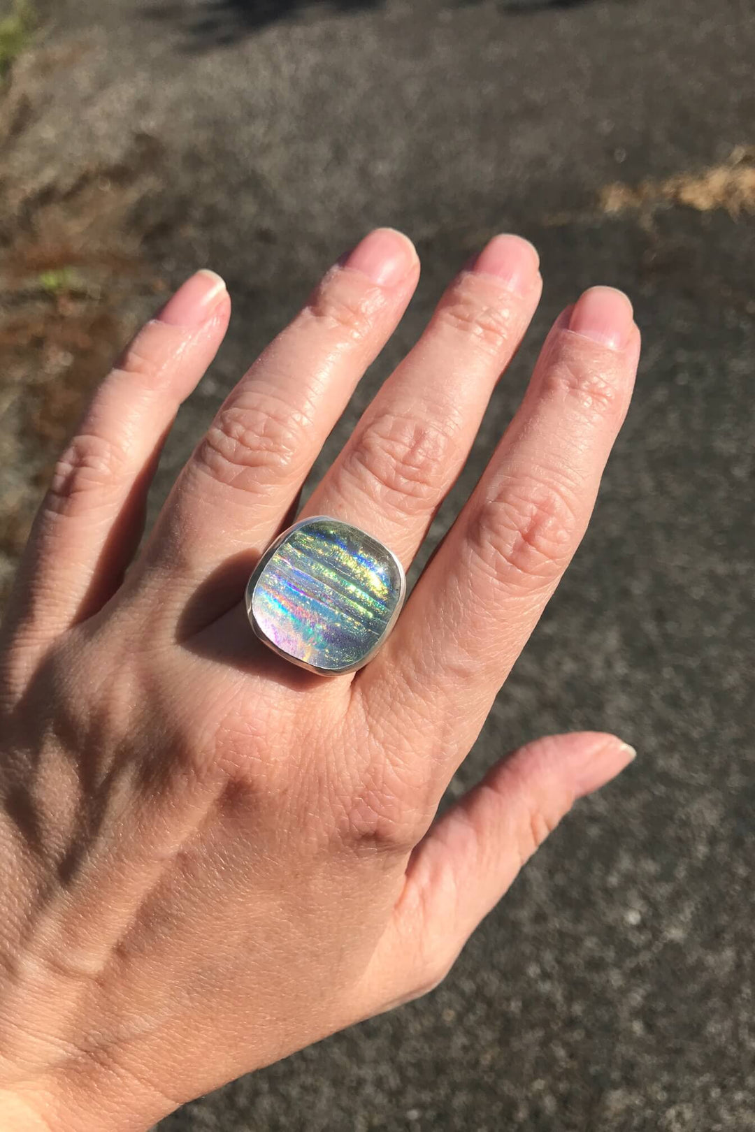 Dichroic Glass Ring freeshipping - Two Blooms & Co