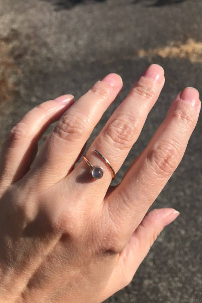 Moonstone Adjustable Ring