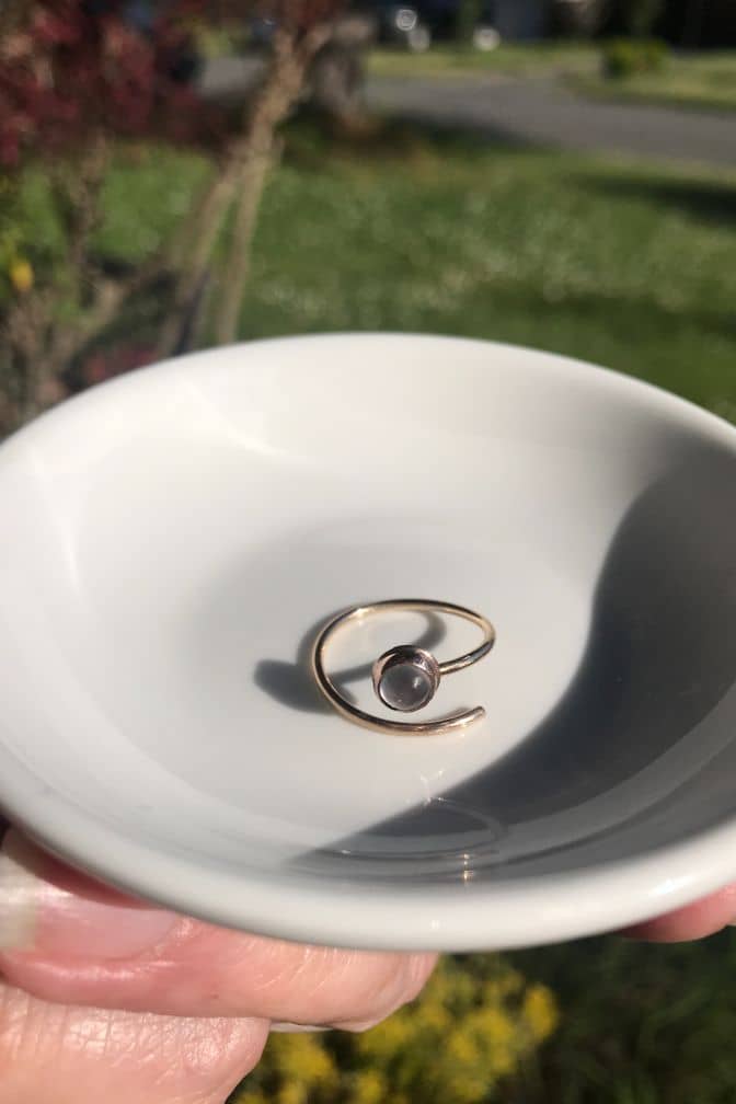 Moonstone Adjustable Ring