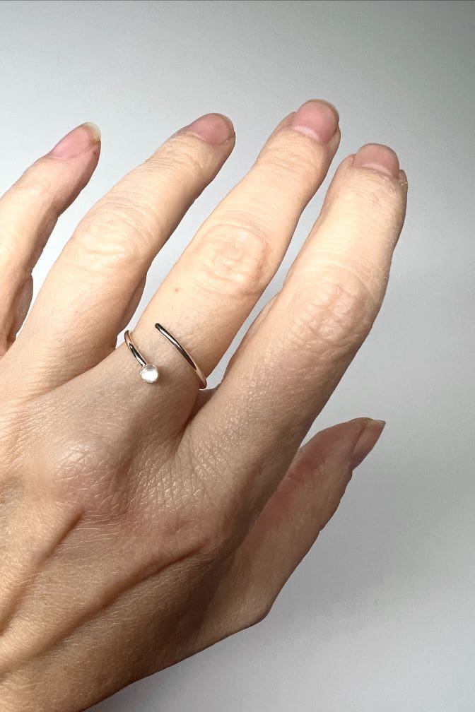 Moonstone Adjustable Ring