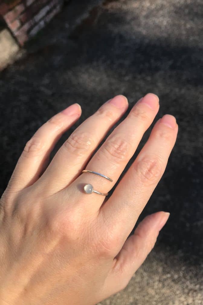 Moonstone Adjustable Ring