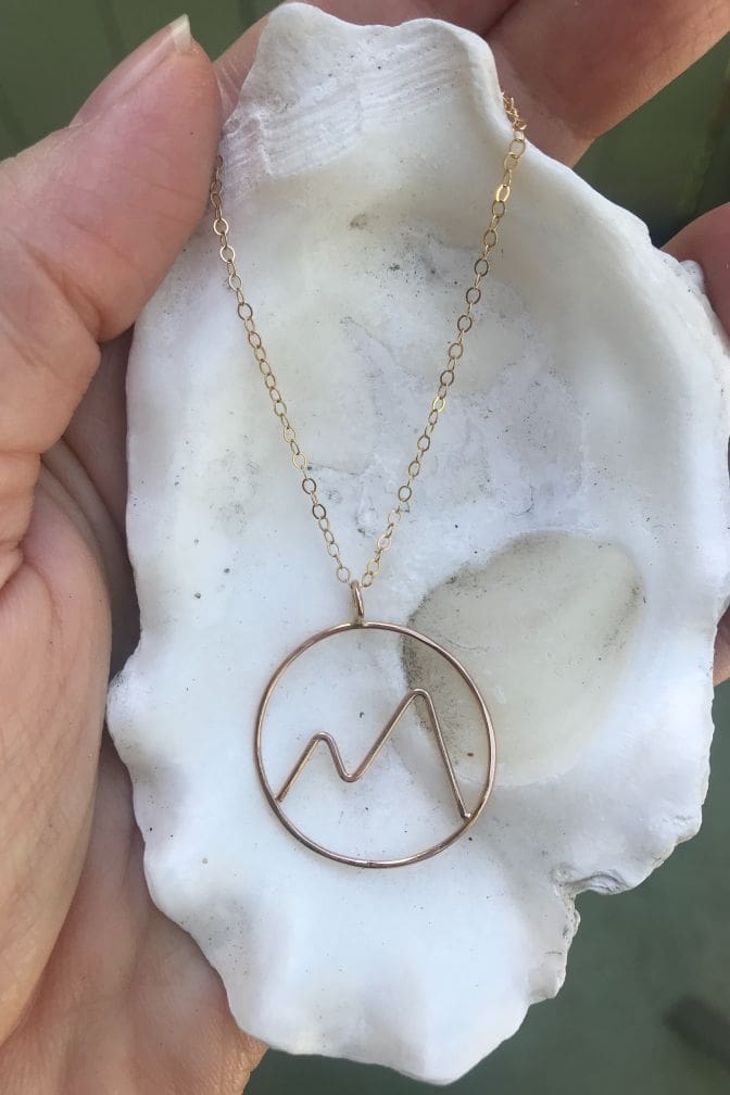 14k gold fill mountain necklace Victoria BC Canada