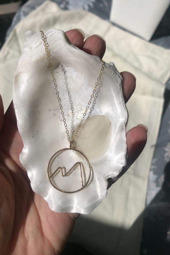 14k gold fill mountain necklace Victoria BC Canada