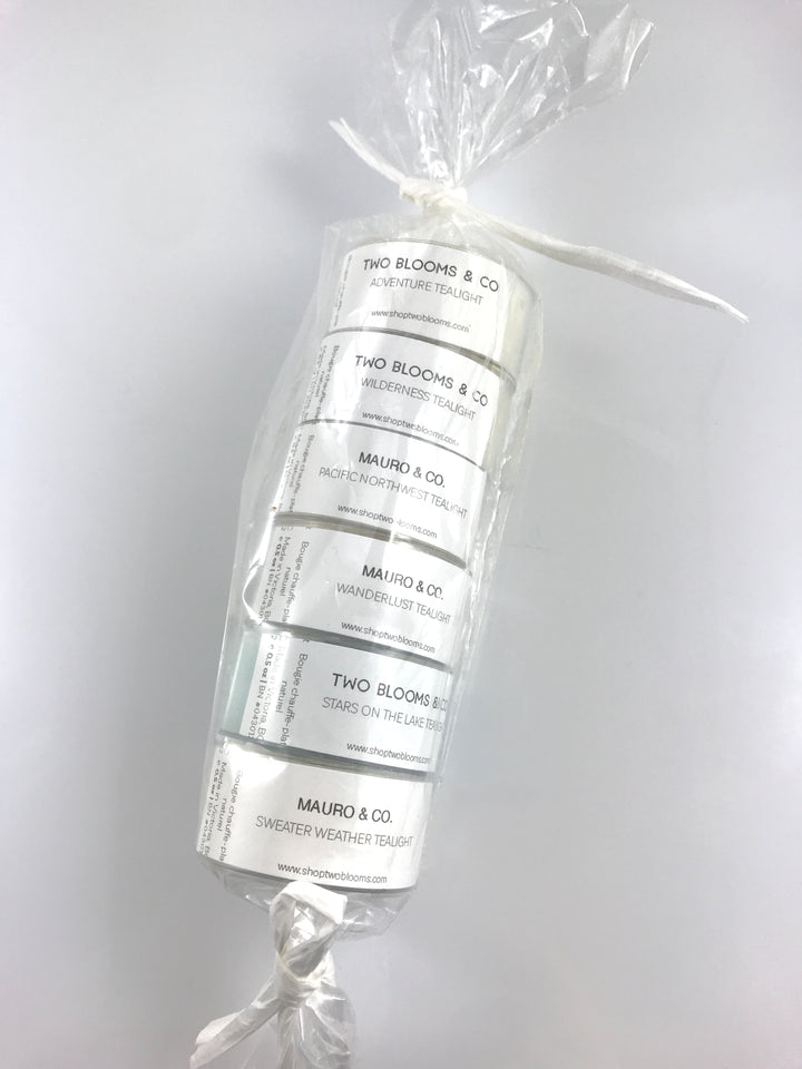 Six Tealight Samples freeshipping - Two Blooms & Co