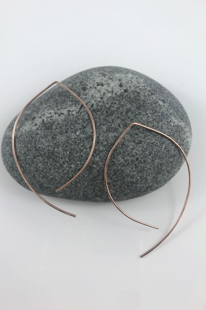 Ear Threader Earrings rose gold filled Amelia