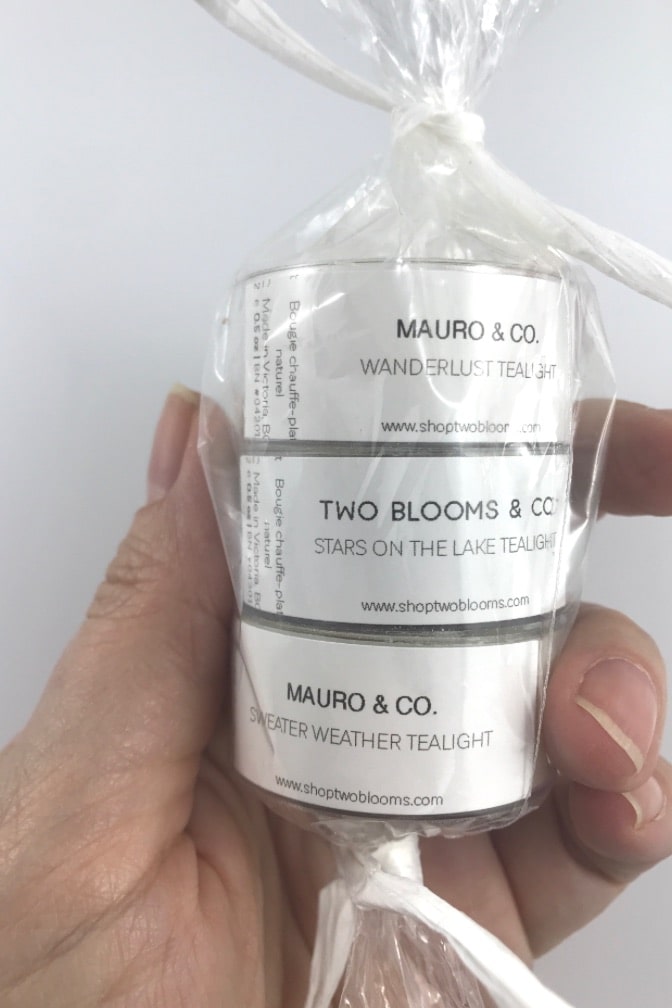 Three Tealight Samples freeshipping - Two Blooms & Co