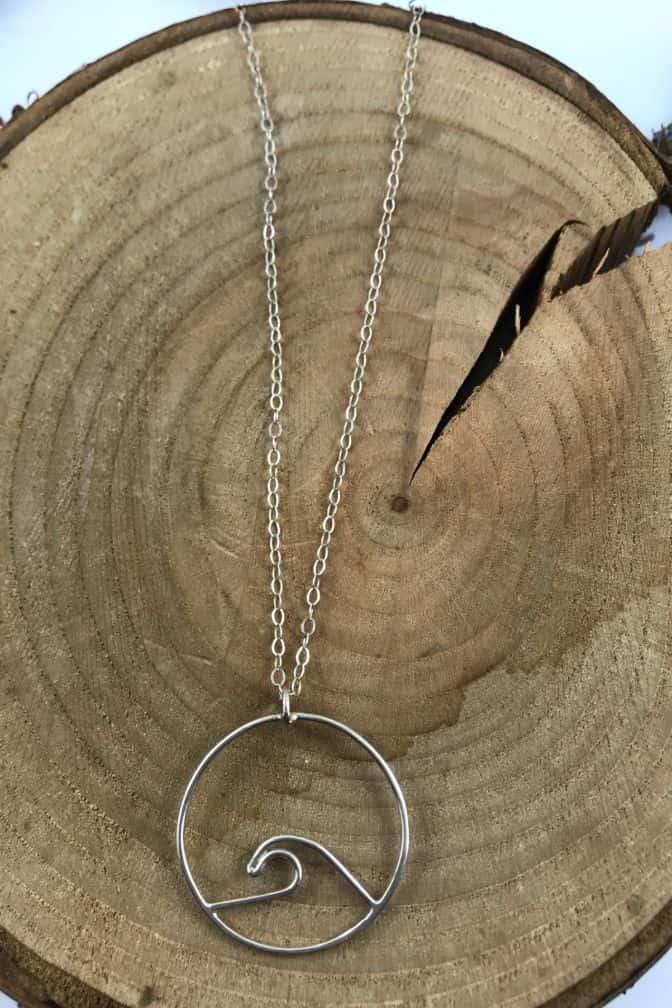 Ocean Wave Necklaces Silver Wholesale - Two Blooms & Co
