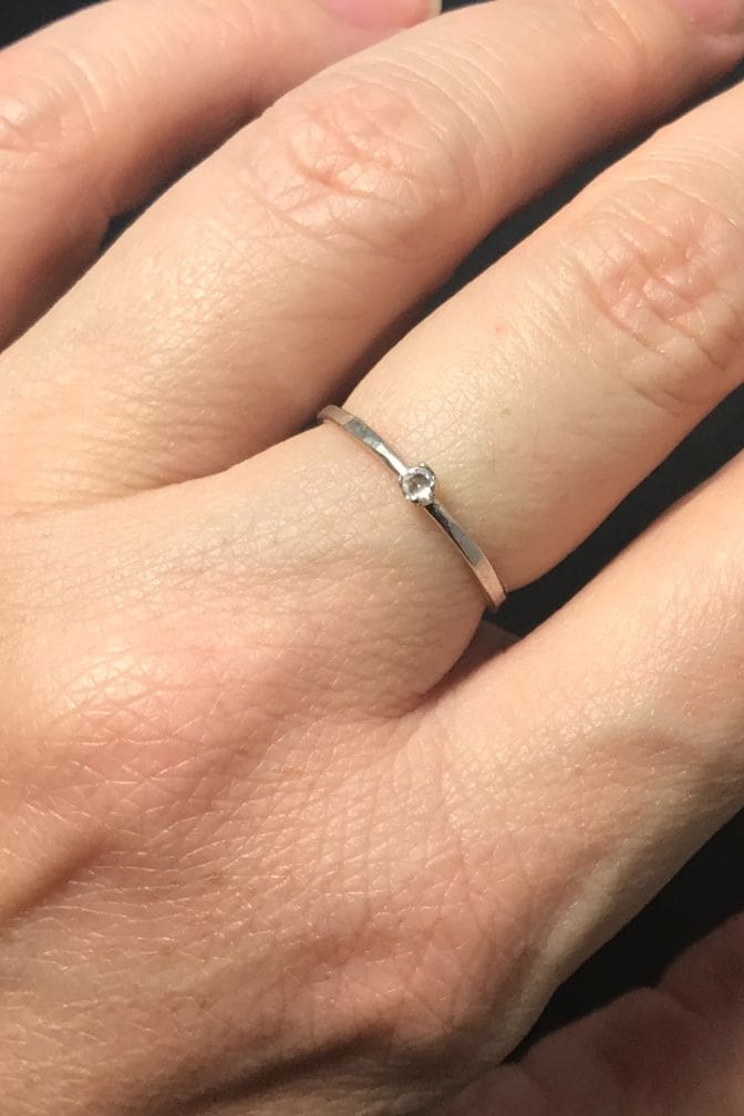 White Topaz  Ring freeshipping - Two Blooms & Co