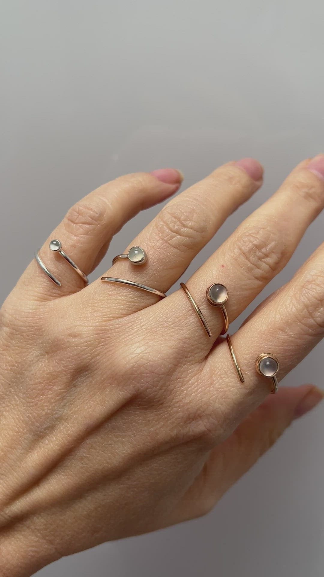 Moonstone Adjustable Ring