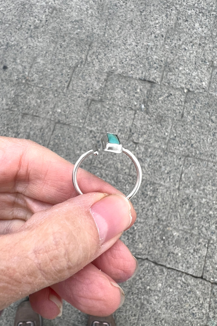 Turquoise sterling silver ring adjustable size 9/10