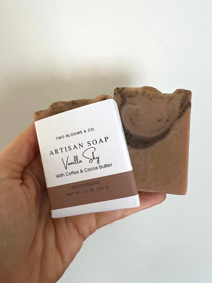 Vanilla Soap Bar - with local exfoliating coffee grounds