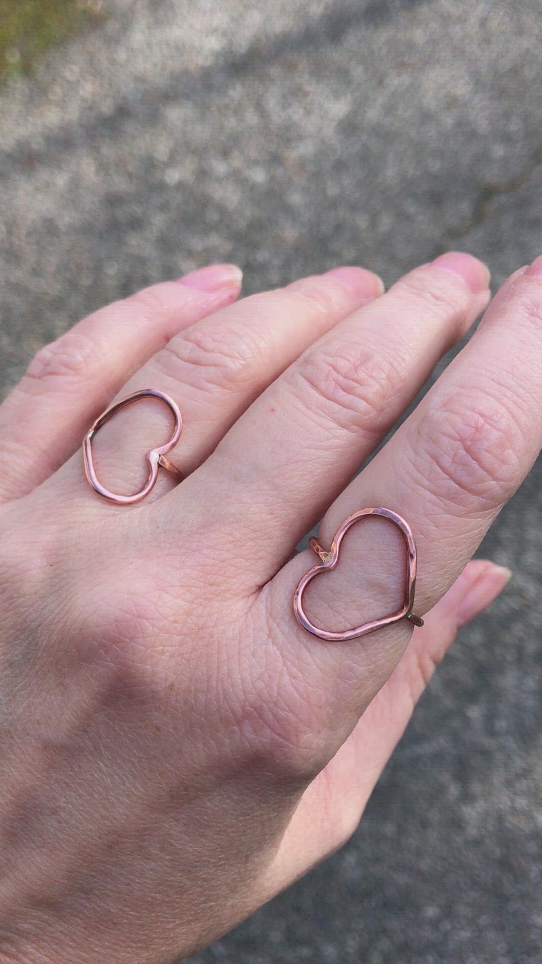 copper heart ring minimalist jewellery Victoria BC Vancouver Island Canada