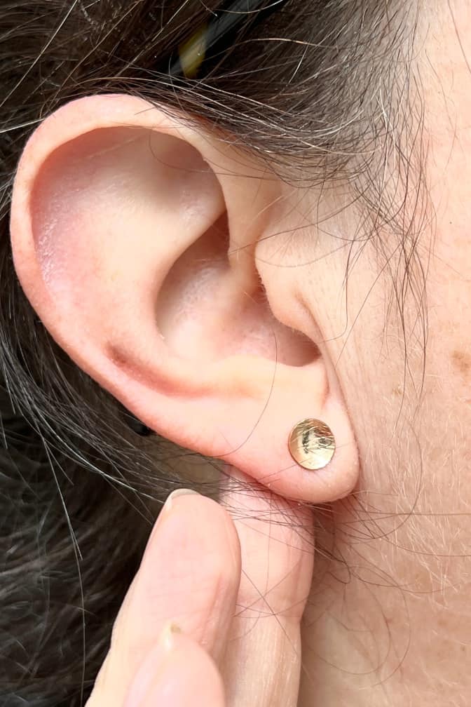 Gold fill or sterling silver stud earrings