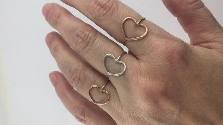 heart ring minimalist jewellery Victoria BC Vancouver Island Canada