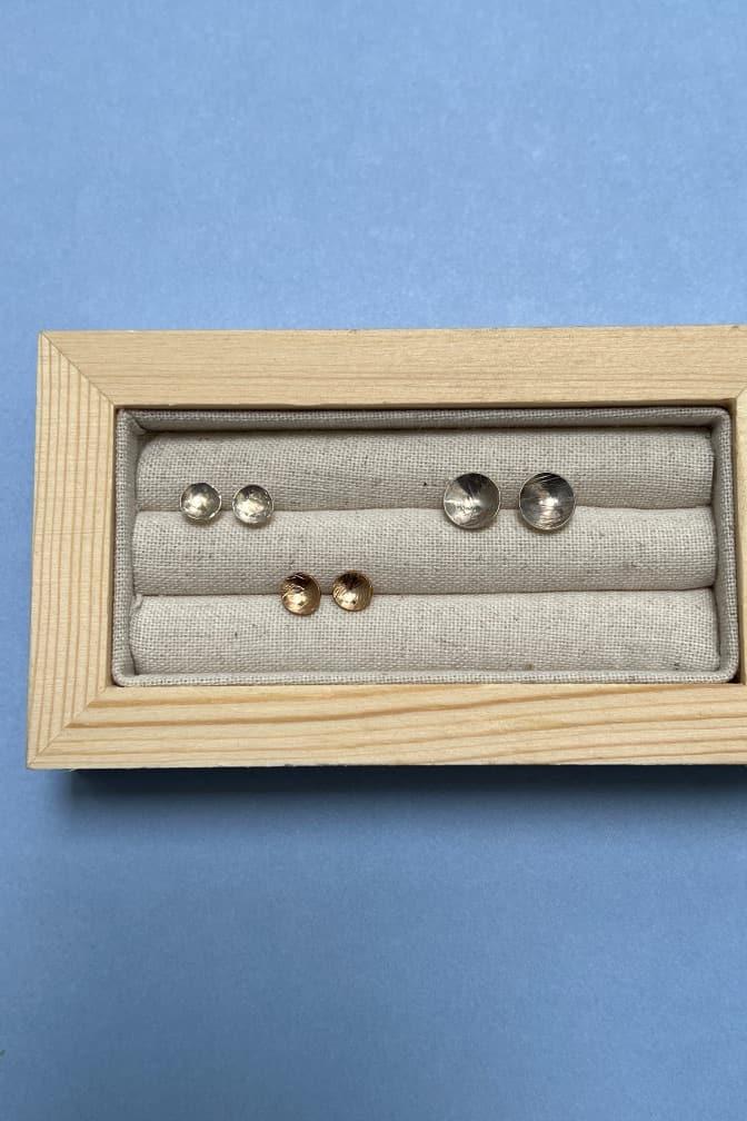 Gold silver stud earrings shop