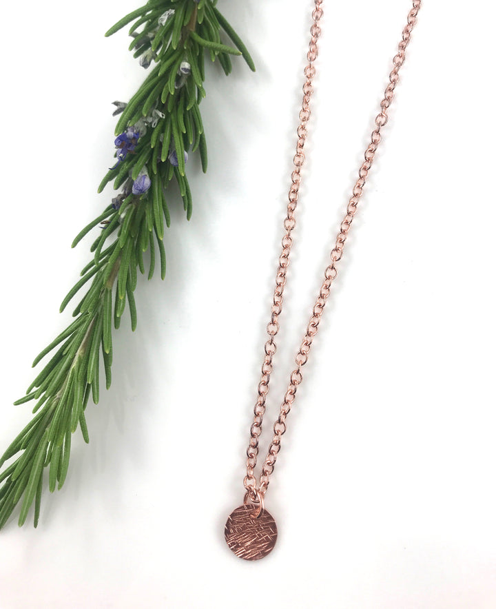 Boreal Mini Copper Disc Necklace freeshipping - Two Blooms & Co
