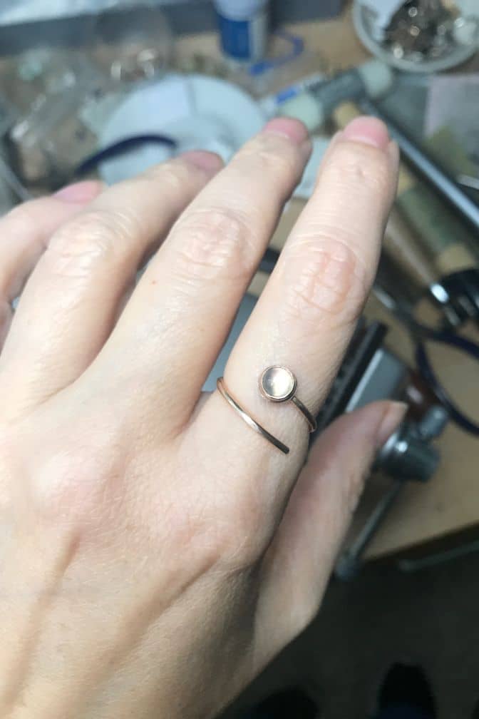 Moonstone Adjustable Ring