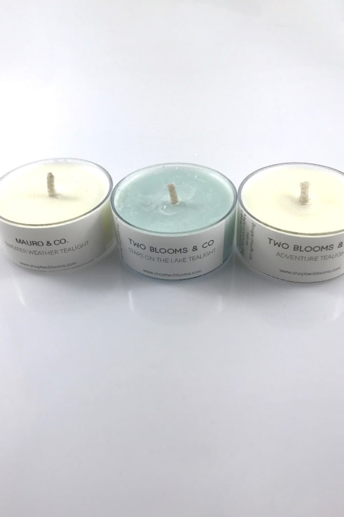 Three Tealight Samples freeshipping - Two Blooms & Co