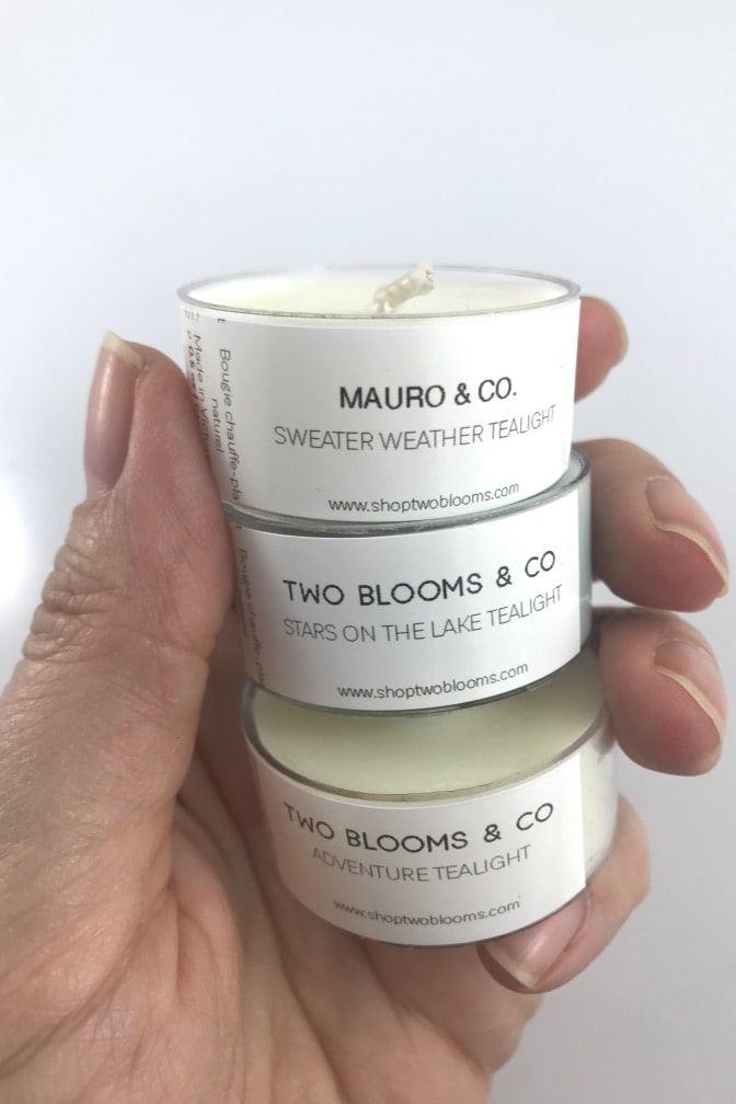 Three Tealight Samples freeshipping - Two Blooms & Co