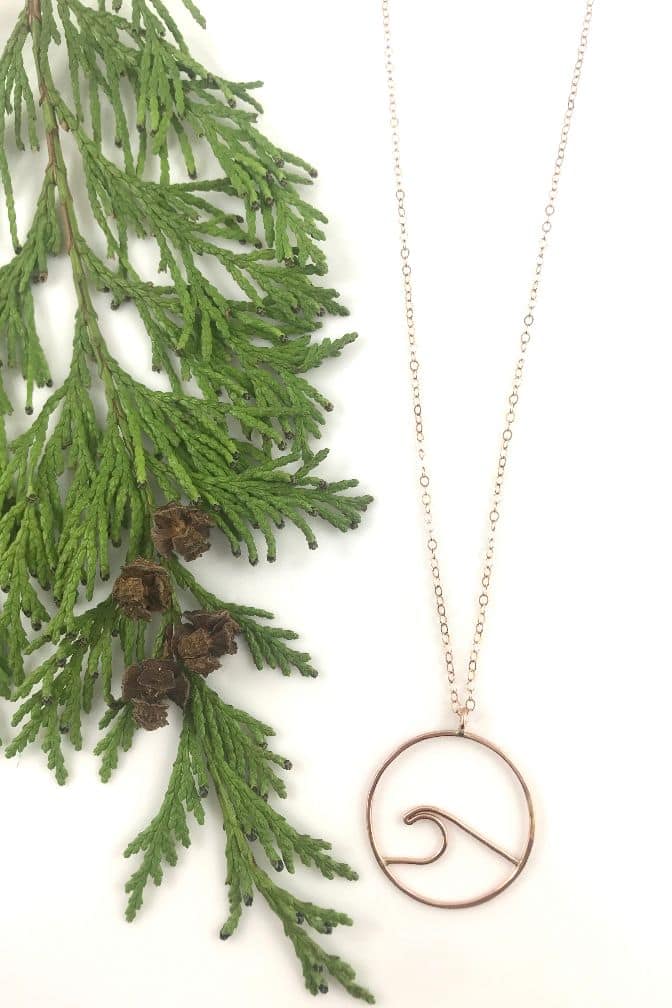 Ocean Wave Necklaces 14k rose gold fill Wholesale - Two Blooms & Co