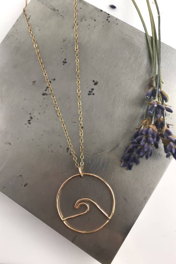 Ocean Wave Necklaces 14k gold fill Wholesale - Two Blooms & Co