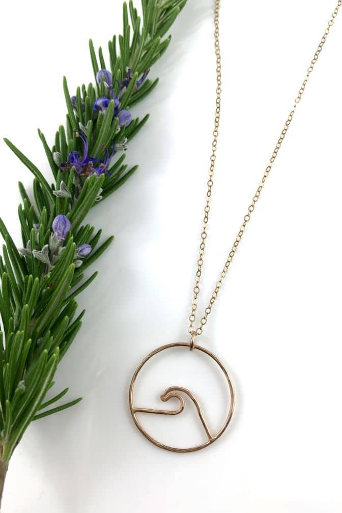 Ocean Wave Necklaces 14k gold fill Wholesale - Two Blooms & Co